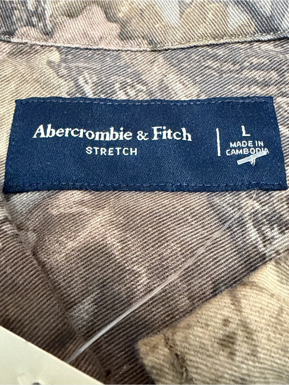 🆕 Abercrombie & Fitch Brown Camo Button-Up Shirt Jacket